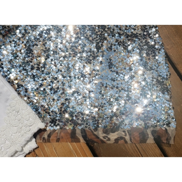 Bling Sequin Animal Print Tank Top Neiman Marcus - Picture 2 of 8